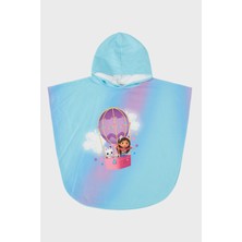 Slipstop Balloon Cat Desenli Pamuklu Kapüşonlu Uv Korumalı Havlu Panço Kız Çocuk Panço SP2512120001
