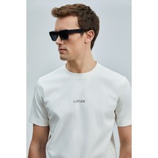 Lufian Logolu Pamuk Karışımlı Regular Fit Bisiklet Yaka T Shirt Erkek T Shirt 111020235