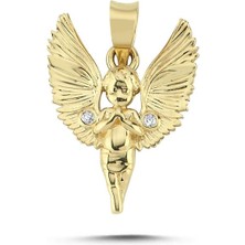 14 Ayar Taşlı Angel Altın Kolye Ucu