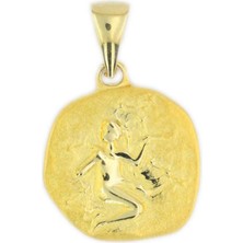 14 Ayar Başak Burcu Figürlü Altın Kolye Ucu