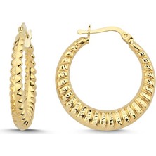 14 Ayar Mia Altın Halka Küpe