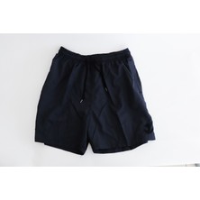 Gri Erkek Deniz Şortu – Marin Nakış Detaylı