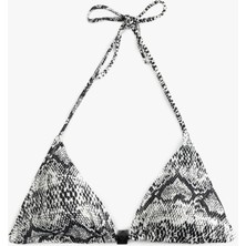Koton Aksesuarlı Yılan Desenli Üçgen Bikini Üstü