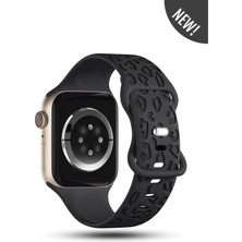 Apple Watch 10 46MM-WATCH2/3/4/5/6/SE/7/8/9(42-44-45-49)MM Kordon Leoline 42 Desen Yumuşak Silikon