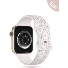 Apple Watch 10 46MM-WATCH2/3/4/5/6/SE/7/8/9(42-44-45-49)MM Kordon Leoline 42 Desen Yumuşak Silikon