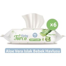 Baby Turco Softcare Aloe Vera Islak Bebek Havlusu 6 x 90 Yaprak