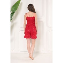 Kadın Ip Askılı Şortlu Yazlık Pijama Takımı