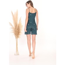 Kadın Ip Askılı Şortlu Yazlık Pijama Takımı