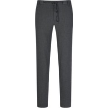 Gri Rahat Kesim Yandan Cepli Jogger Pantolon