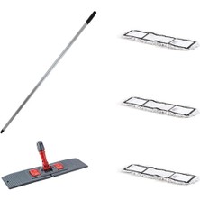 Teknotrust Tablet Palet Nemli Yedek Mop Takımı Seti - 3 Ad 50 Cm. Nemli Mop + Katlanır Aparat + Metal Sap