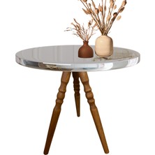 Açık Meşe 44 cm Torna Ahşap Sehpa / Mobilya Ayağı – 3’lü  (Bağlantı Aparatları ve Vidalar Dahil)