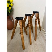 Açık Meşe 44 cm Torna Ahşap Sehpa / Mobilya Ayağı – 3’lü  (Bağlantı Aparatları ve Vidalar Dahil)