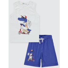 Civil Boys Erkek Çocuk Pijama Takımı 2-5 Yaş Beyaz