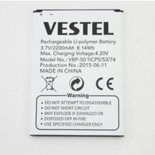 Senal Store Vestel Venüs 5.0 V 5.0 x Pil Batarya Vbp-50 Ithal