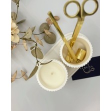 Çizgi Desenli Mum Seti (3'lü Set)