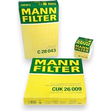 Audi A3 Sportback 2017-2020 1.5tsi Motor Filtre Bakım Seti Mann