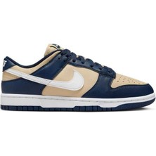 Nike Dunk Low Next Nature Leather Women Sneaker Hakiki Deri Beyaz Lacivert Kadın Spor Ayakkabı