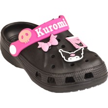 Kuromi My Melody Kız Çocuk Kaymaz Taban Terlik Havuz Plaj Sandaleti