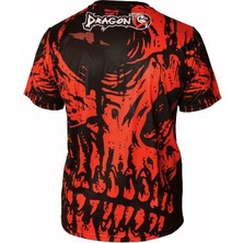 Dragondo TX8597 Kick Boks  Muaythai Tişört Kırmızı Dijital Baskılı Tişört