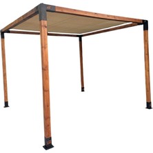 Ahşap Pergola - Kamelya -Gölgelik Seti 2,4 Yükseklik 3*3 Genişlik