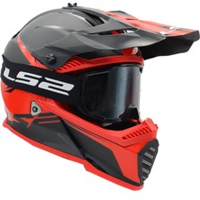 Ls2 Charger Goggles Motokros Gözlük (Irıdıum Camlı) Siyah