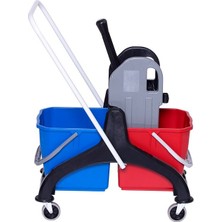 Teknotrust PRSKV- 01S Çift Bölmeli Presli Kova Siyah 18 L