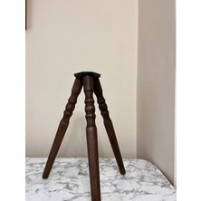 Koyu Meşe 41 cm Torna Ahşap Sehpa / Mobilya Ayağı – 3’lü Takım (Bağlantı Aparatları ve Vidalar Dahil – Tv Ünitesi, Konsol, Dresuar Için)