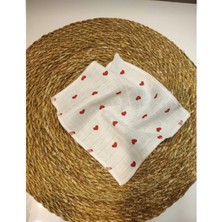 Baby Wings Kalp Baskılı 7 Li Set Bebek Ağız Mendili