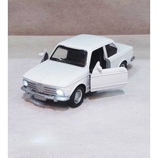Bmw 2002 Metal Model Araba 4lü Set - Sesli Işıklı Farları | 1:36 Çek Bırak Oyuncak Araba