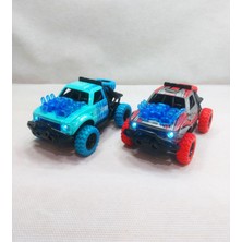 2'li Set 4x4 Metal Çarpışan Jeep Oyuncak Araba | Ses ve Işık Efektleri | Çek-Bırak