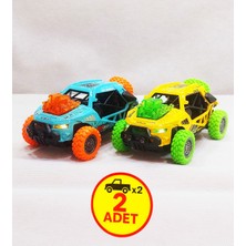 2'li Set 4x4 Metal Çarpışan Suv Oyuncak Araba | Ses ve Işık Efektleri | Çek-Bırak