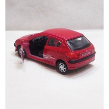 Peugeot 206 Model Araba - Metal - Çekbrak - Sesli Işıklı 1:32 | 13CM