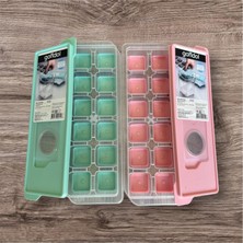 2 Adet Bpa Free Silikon Buz Kalıbı 12 Bölmeli Bas Parmak Buz Kalıbı Silikon Kapaklı Buzluk Buz Küpü