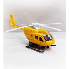 Metal Oyuncak Helikopter | Ambulans Helikopter | Ses & Işık Efektleri 23CM