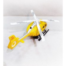 Metal Oyuncak Helikopter | Ambulans Helikopter | Ses & Işık Efektleri 23CM