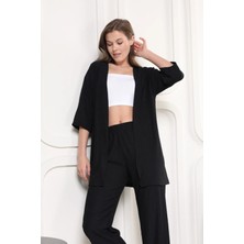 Şık - Kimono Hırkalı Bürümcük Takım Oversize Düşük Kol M – 6xl