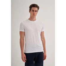 Cazador 4602 Erkek Orta Bisiklet Yaka Flamlı T-Shirt