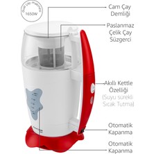 Awox Dual Cam Demlikli Elektrikli Çaycı Beyaz-Kırmızı