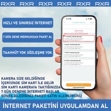 RXR C16 4G Solar Full HD Sim Kartlı interneti içinde Sesli Alarmlı Metal Kasa Suya Dayanıklı