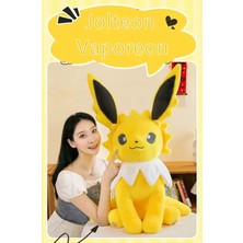 Jolteon Peluş Oyuncak Büyük 45CM Pokemon Peluş Oyuncak Tüylü Köpek Kedi Peluş
