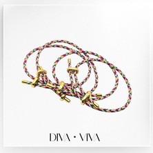 Diva Viva - Renkli Ayarlanabilir Kadın Deri Bileklik – Suya Dayanıklı Asansör Model