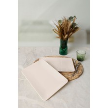 Keramika Krem Siera Kayık Tabak 31*21 cm 2 Adet 030