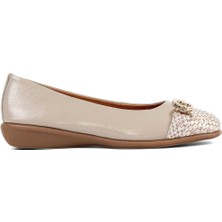 Kadın Vizon Tokalı Kroko Rugan Deri Babet