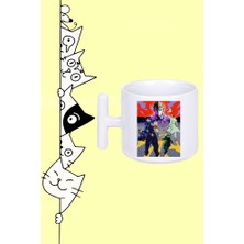Anime Karakter Jojo's Bizarre Adventure Tasarım Baskılı Beyaz T Sap Kupa Bardak