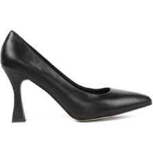Kadın Siyah Ince Topuklu Deri Stiletto