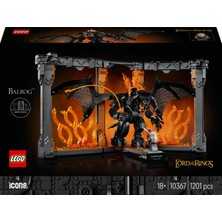 LEGO®  Icons Yüzüklerin Efendisi: Balrog Kitaplık Dekoru 10367 -Tolkien Hayranı Yetişkinler Için Dekoratif Yapım Seti (1201P)