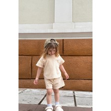 Erkek Çocuk Cepli Waffle Kumaş Şortlu Takım