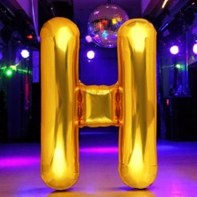 Vıp Yüksek Kalite 1 Metre Gold H Harfi Folyo Balon Gold H Harf Balon Helyum Gazına Uçan Balona Uygun