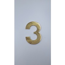 Pirinç Rakam Kapı Numarası 15CM Tırnaklı