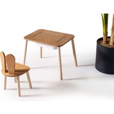 Montessori Bunny Sandalye ve Tek Hazneli Aktivite Masası